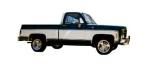 side photo of a classic gmc truck