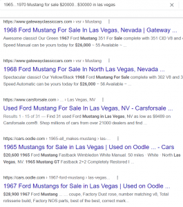 mustang search example 